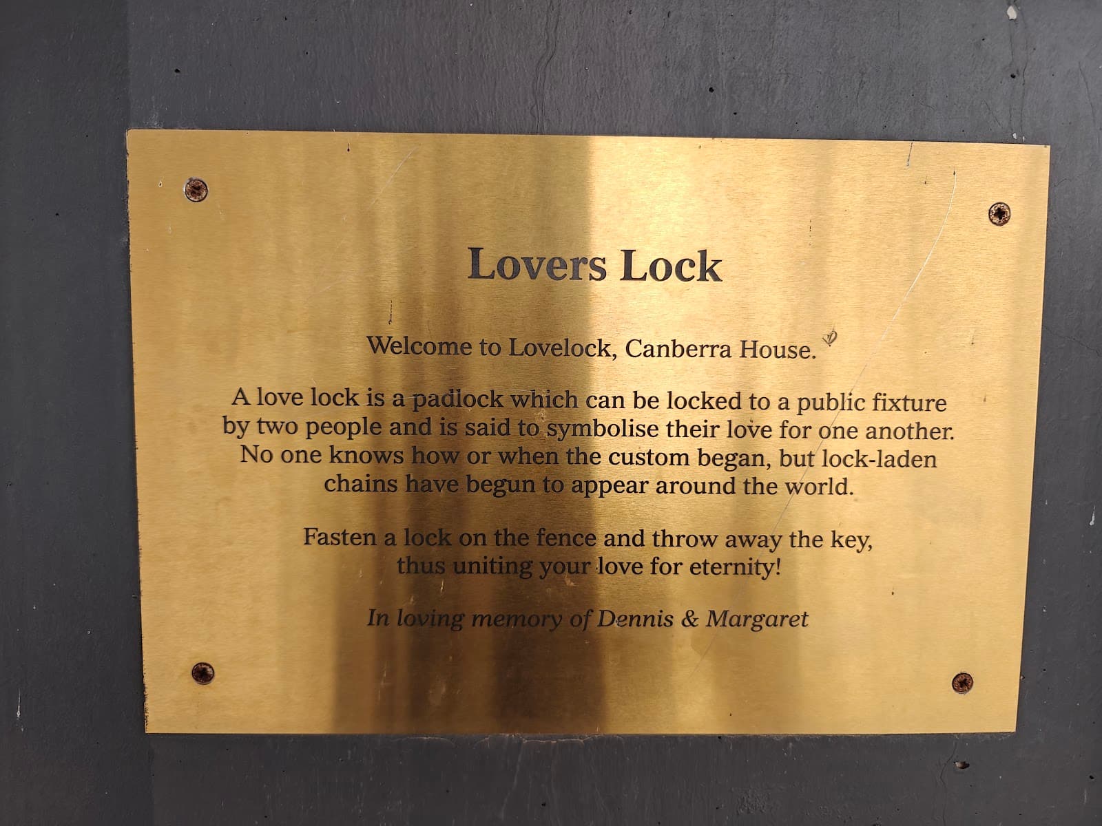 Lovers Lock — Dickson, Canberra