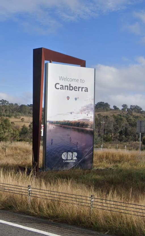 Welcome to Canberra - East Sign — Gungahlin, Canberra