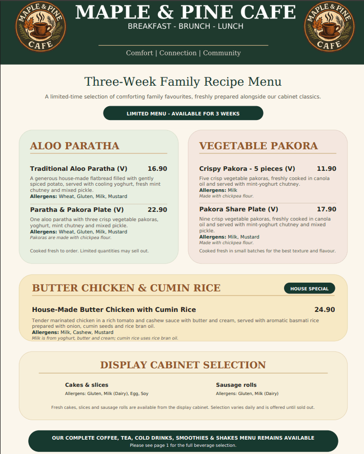 Maple and Pine Cafe